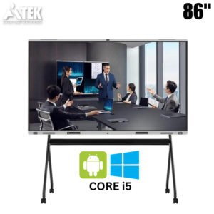 Interactive Whiteboard 86″ Double Os Android dan Windows Core i5